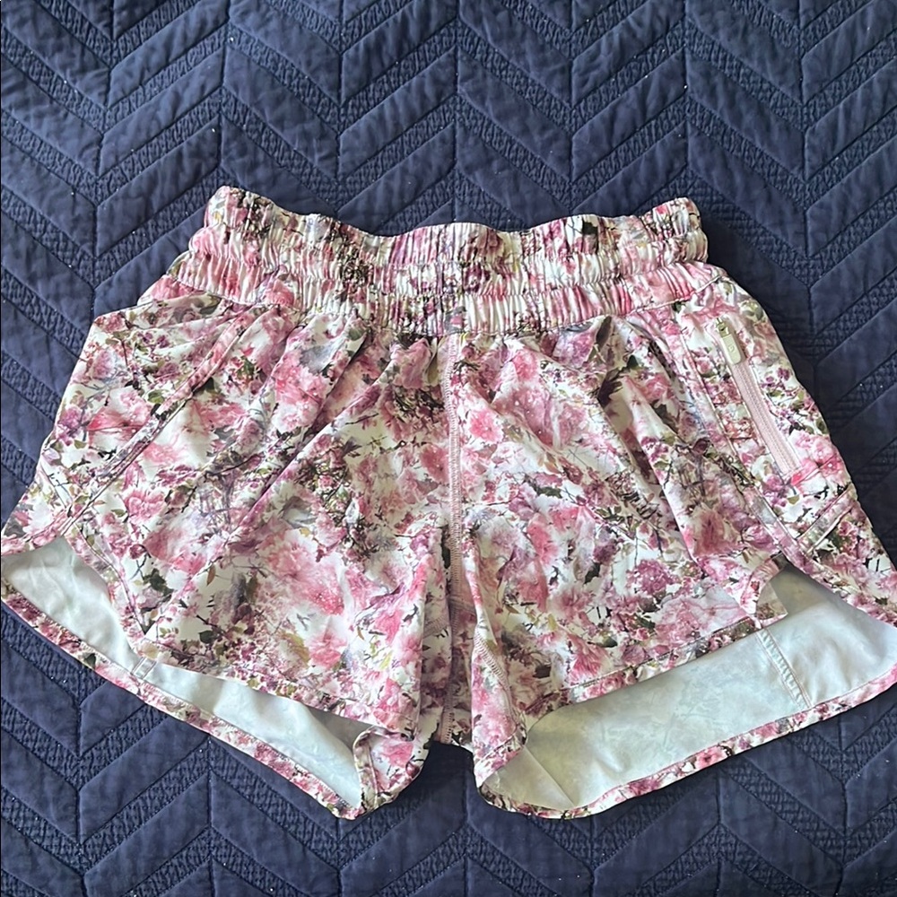 Floral Pink Lululemon Tracker Women's Shorts